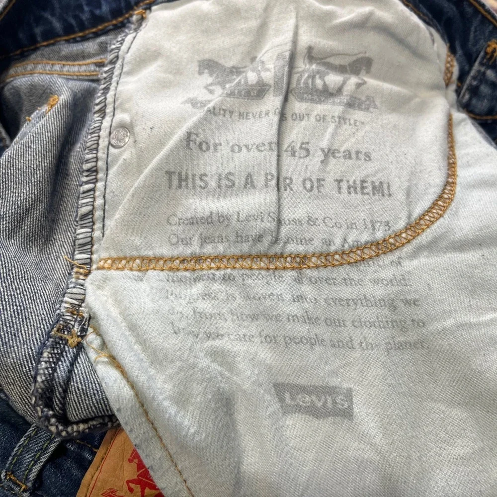 Levi's 514 Straight‎ Fit Jeans Mens 38x32 Blue Medium Wash Denim Pants